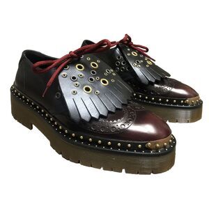 Burberry English Icons Clog Bissett Oxfords  Detachable Kiltie Creepers New 37 7